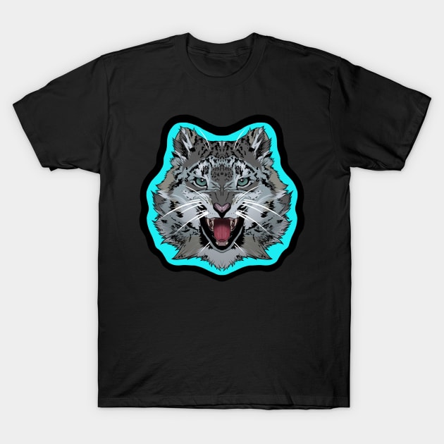 illustrated SNOW LEOPARD PRIDE series (WITH TRIM) T-Shirt by illustratelaw